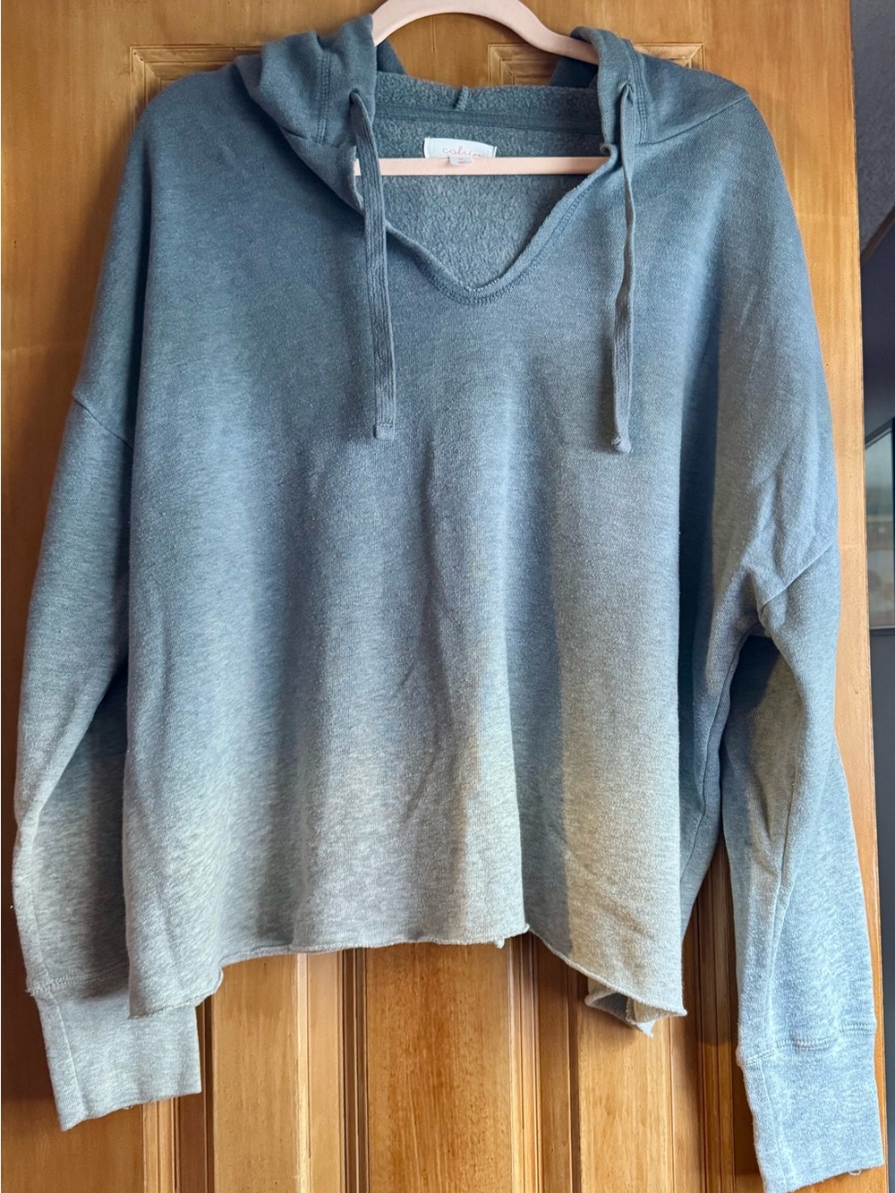 Colsie Teal Ombre Hooded Pullover